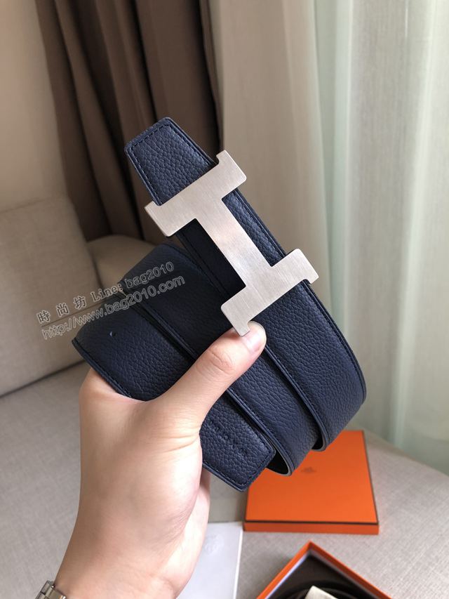 Hermes皮帶 官網同步 38MM 荔枝紋牛皮 愛馬仕男士腰帶  xfp2081